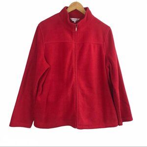 Northern Reflections Red Fleece Zip up Sweatshirt size XL